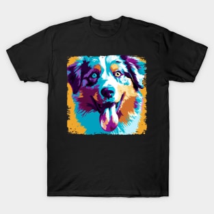 Australian Shepherd Pop Art - Dog Lover Gifts T-Shirt